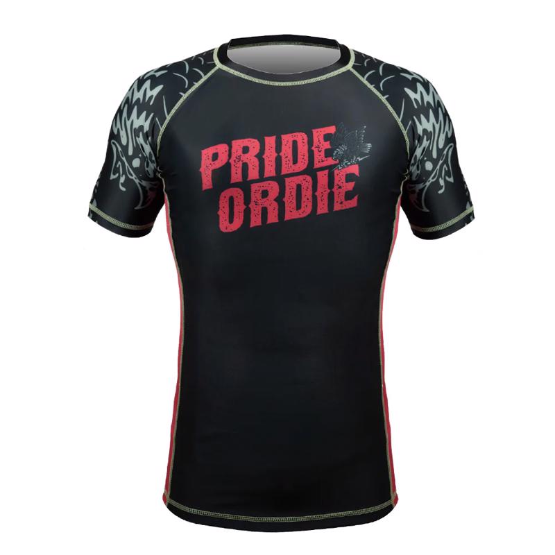 PRIDE OR DIE prey on the strong RASHGUARD - BLACk